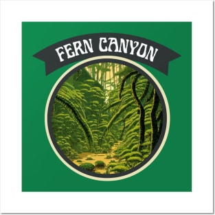 Fern Canyon Hike Trail Camping and Hiking Weekend in California Posters and Art